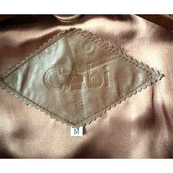 Cabi Leather Vest M | Equestrian Heritage Core Runway 2025 Belted Brown Moto - Picture 2 of 9